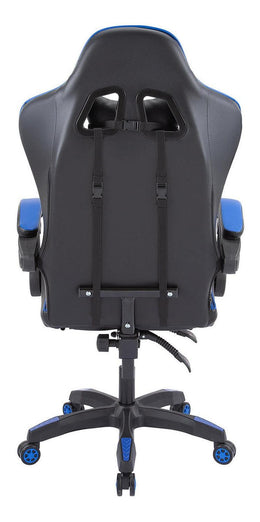 Silla Gamer Oficina Ajustable Reclinable Azul