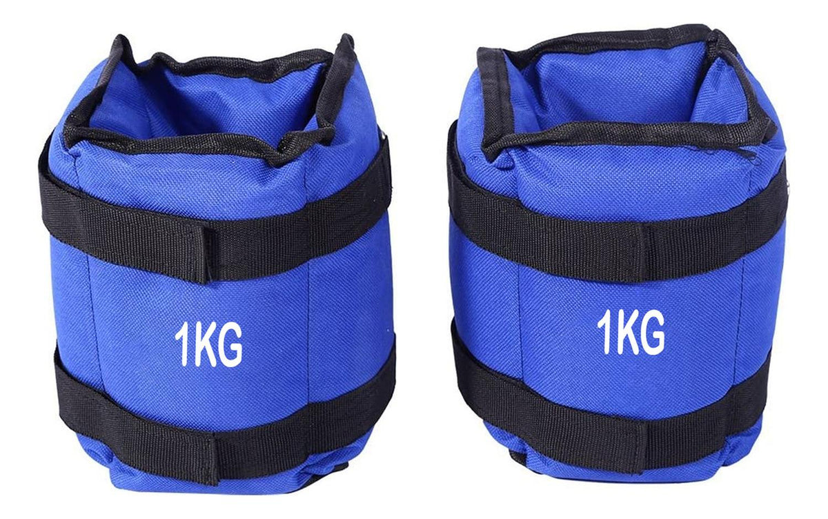 Pesas Deportivas Tobillos Muñeca 2 KG Azul