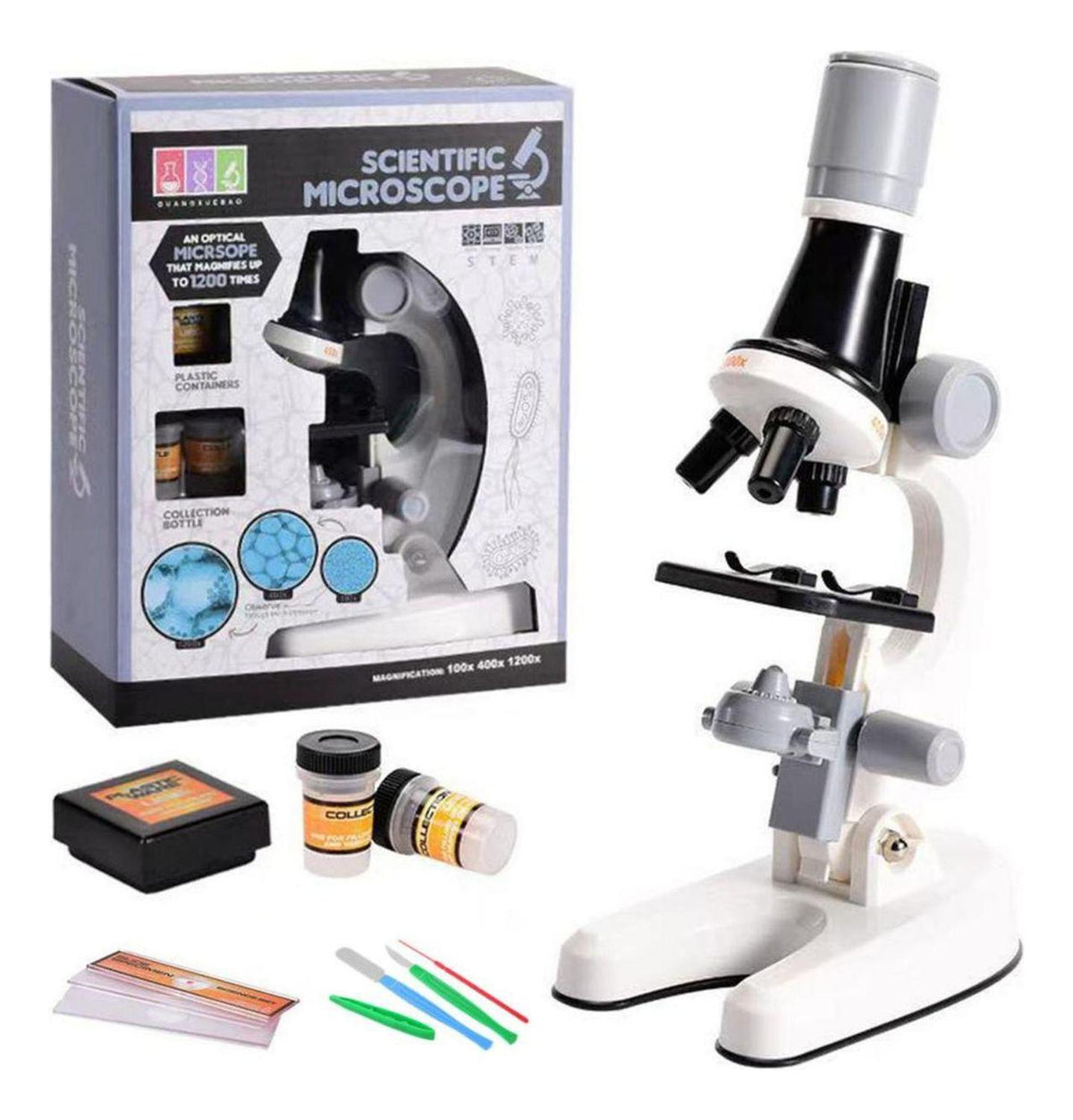 Microscopio Educativo Juguete Niños Kit Accesorios