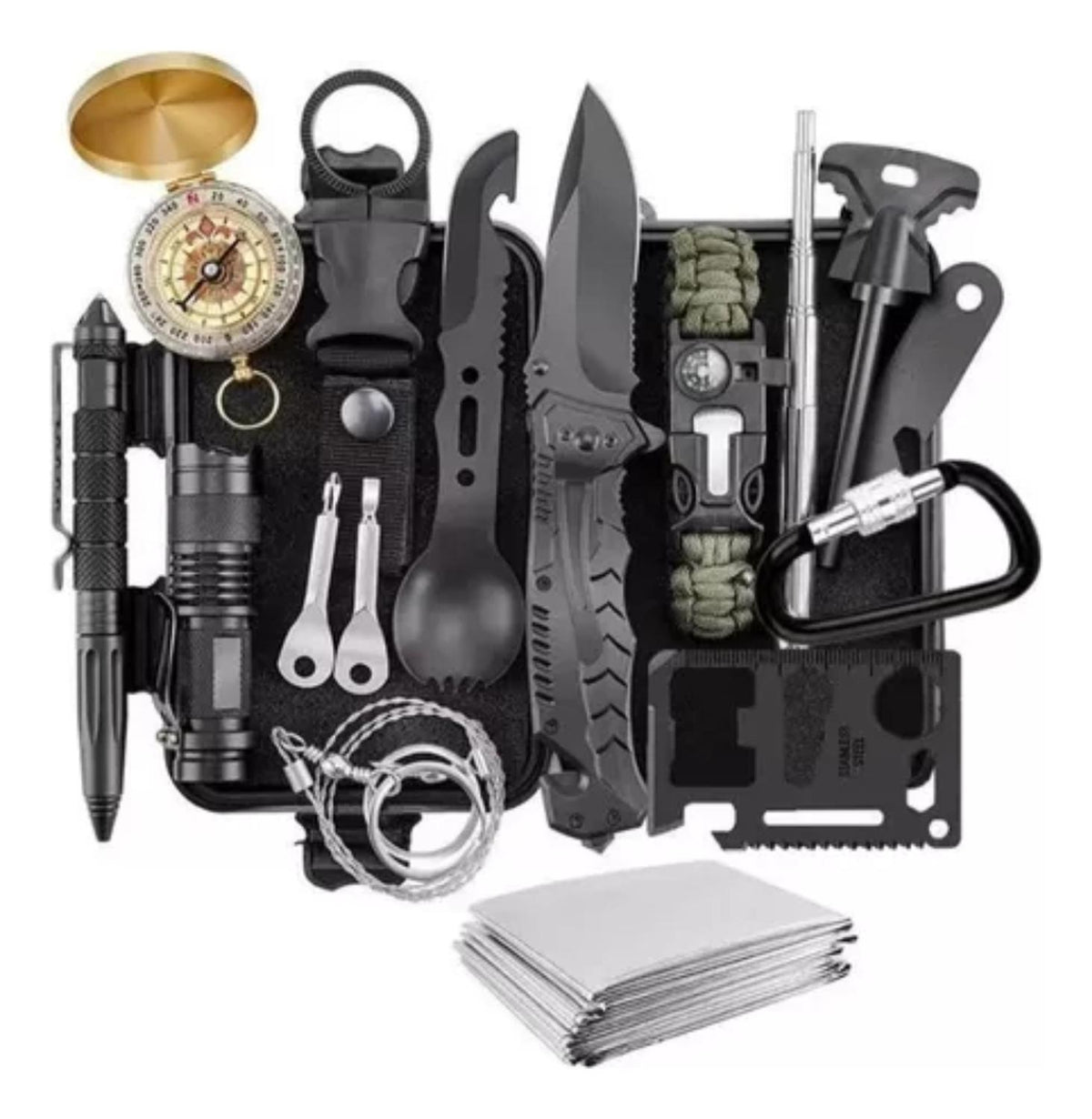 Kit Supervivencia Emergencia Multiherramienta 18 Piezas