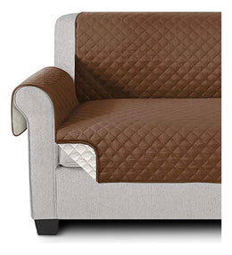Funda Cobertor Protector Sofá Sillón 2 Cuerpos Café