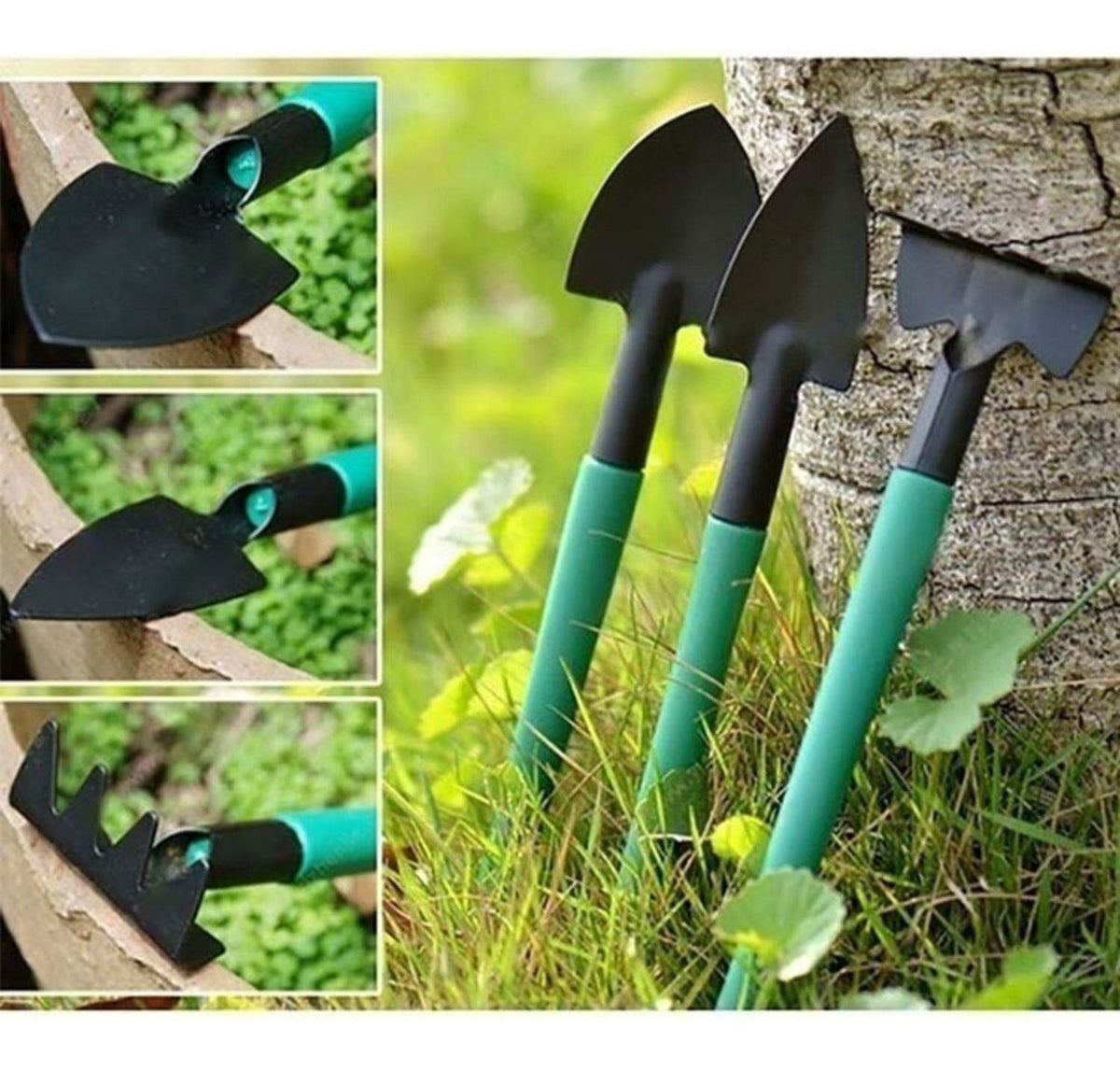 Kit Herramientas Jardinería Acero Rastrillo Tijera Podar