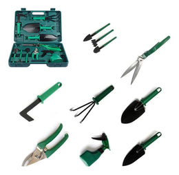 Kit Herramientas Jardinería Acero Rastrillo Tijera Podar