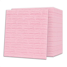 Pack 10 Pegatinas Pared Espuma 3D 70x77 CM Rosa