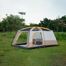 Carpa 10 Personas Familiar Canadiense Toldo Ventana 200x3,05x4,2 MTS Beige