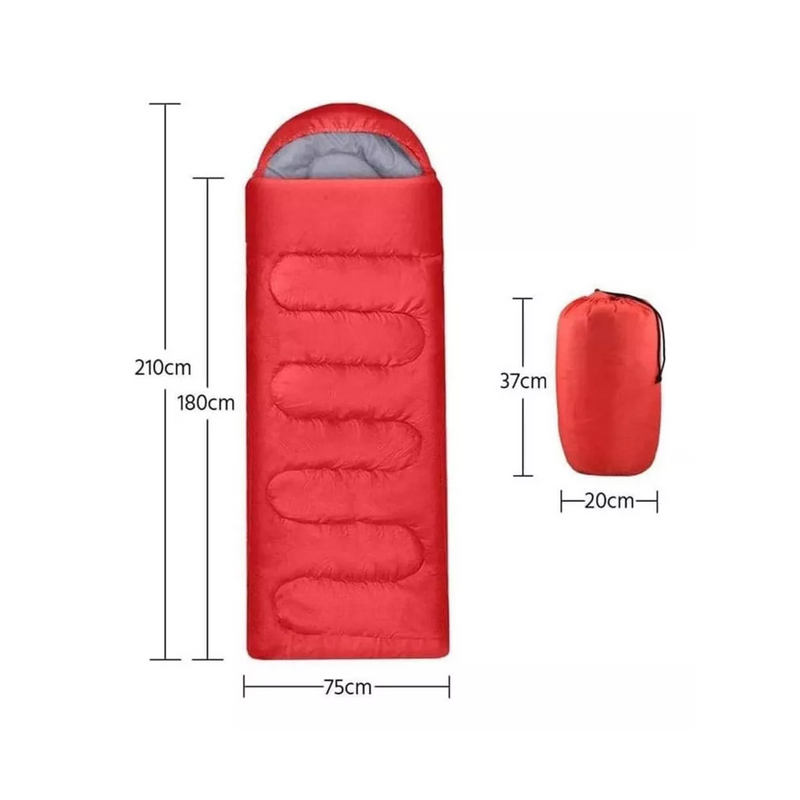 Saco Dormir Camping Individual Camping Adultos Rojo