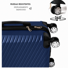 Set 3 Maletas Equipaje Cabina Ruedas - Azul