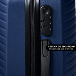 Set 3 Maletas Equipaje Cabina Ruedas - Azul