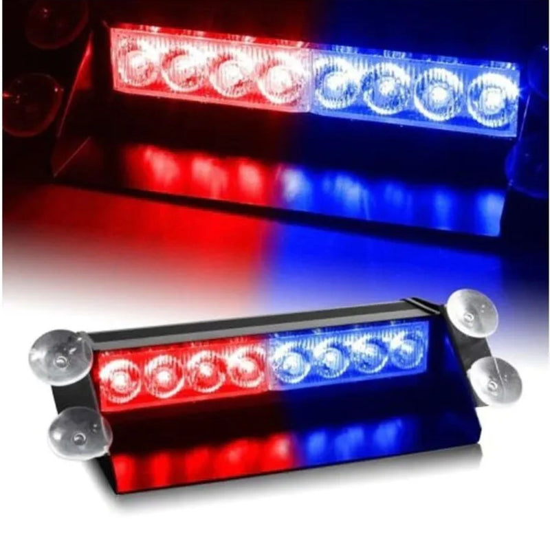 Baliza Parabrisa Luz Estroboscópica LED Azul Rojo 12 V