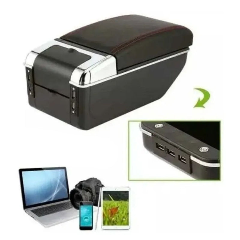 Apoya Brazo Posavasos Auto Universal 7 Puertos USB