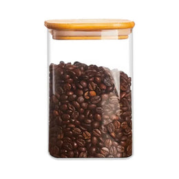 Frasco Hermetico Contenedor Especias Tapa Bambú 700 ML