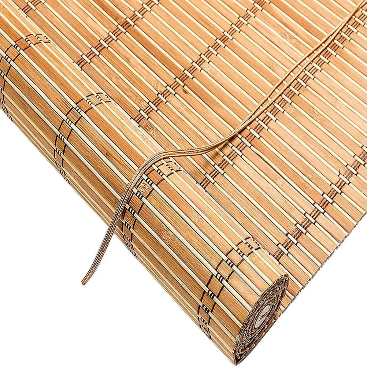 Cortina Persiana Roller Enrollable 120x150 CM Bambú Marrón Claro