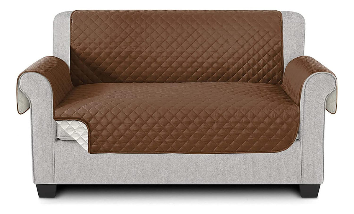 Funda Cobertor Protector Sofá Sillón 2 Cuerpos Café