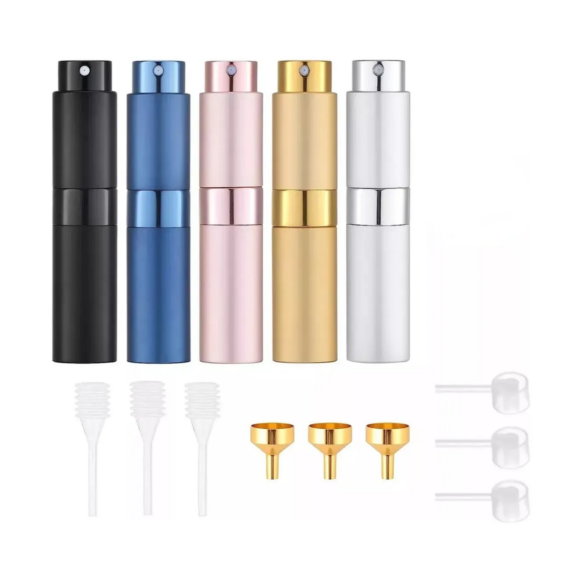 Pack 5 Piezas Atomizador Perfumes Viajes 8 ML
