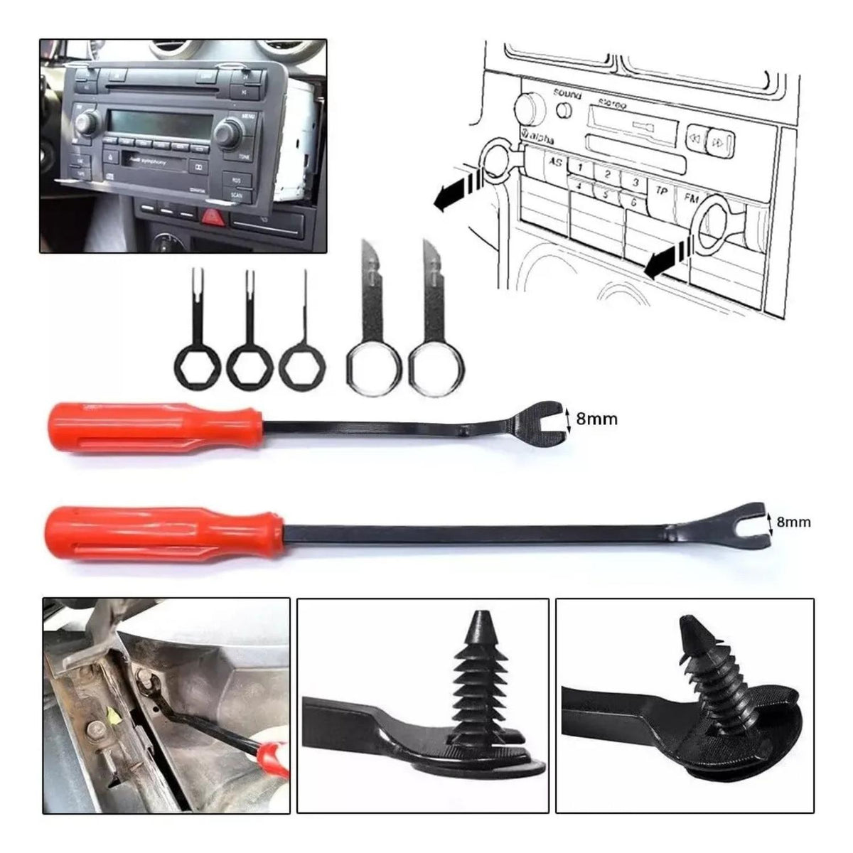 Kit 19 Piezas Herramientas Desmontaje Audio Tablero