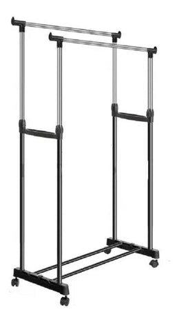 Perchero Doble Organizador Colgador Ruedas