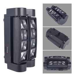 Maquina 8 Luces LED RGBW DJ Cabeza Móvil Activas Por Sonido
