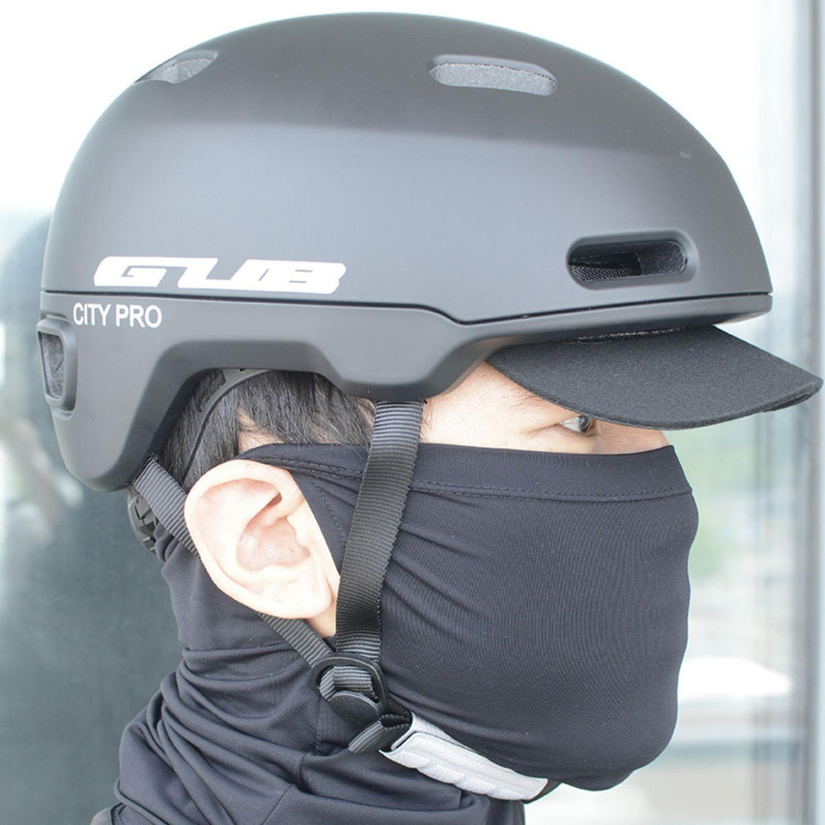Casco Bicicleta City Visera Profesional M Negro