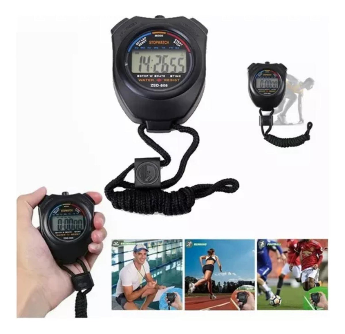 Cronómetro Reloj Digital Impermeable Deportivo
