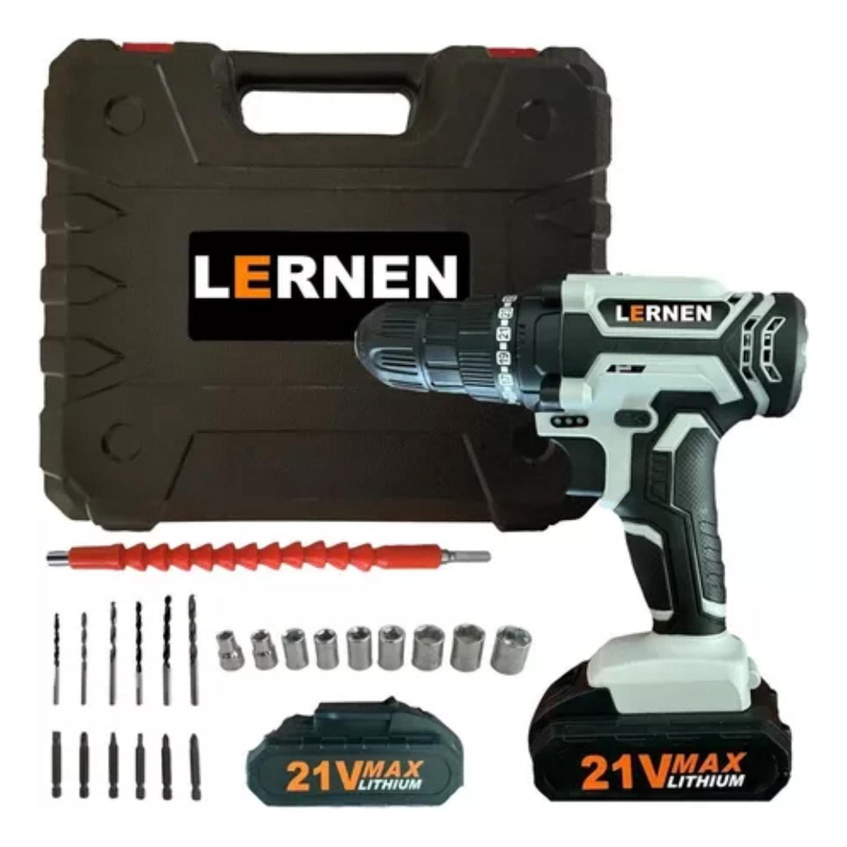 Kit Taladro Destornillador Inalámbrico 21 V + 2 Baterías
