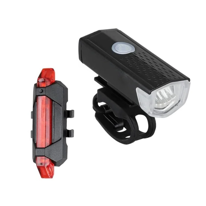 Kit Luces LED Delantera Trasera Bicicleta Recargable