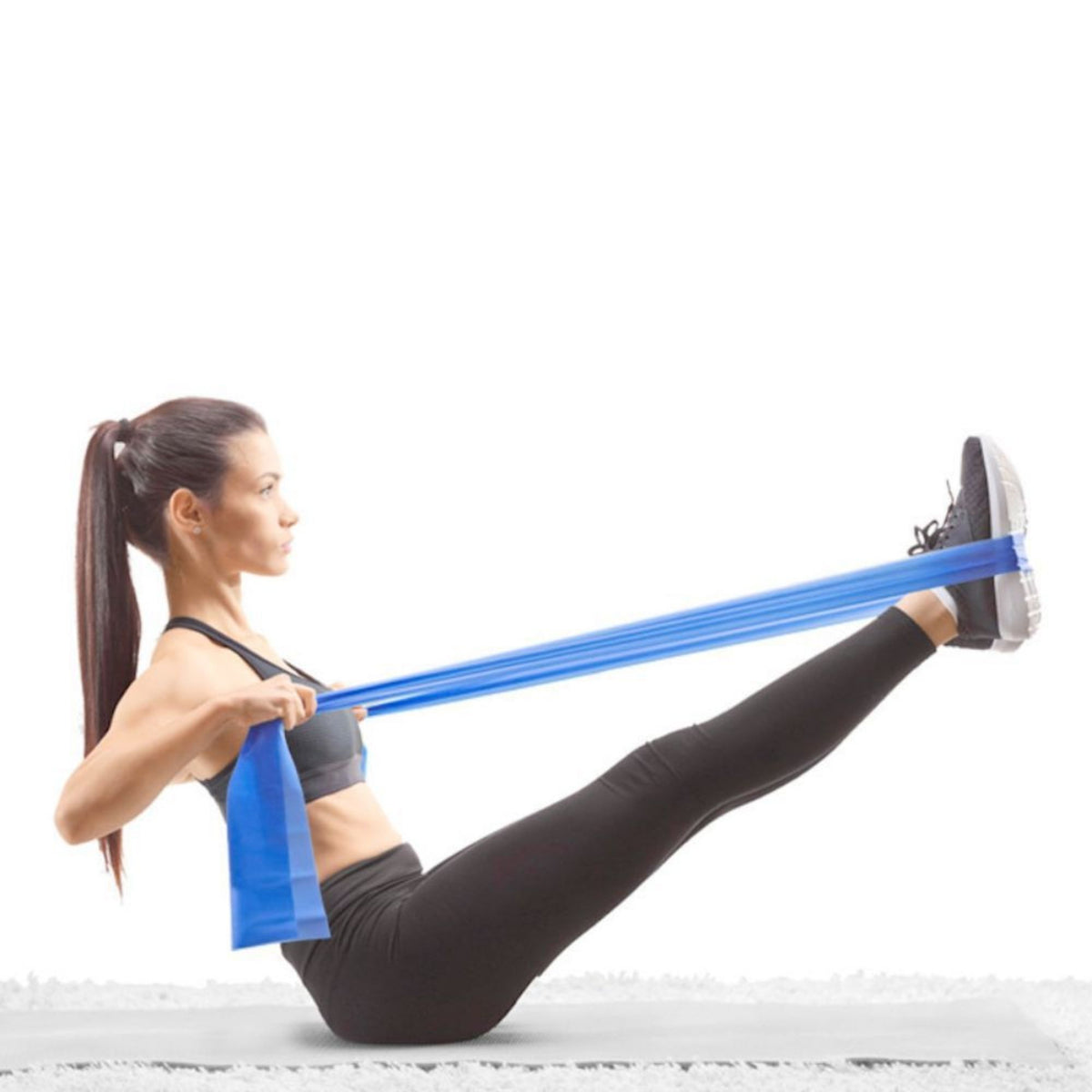 Banda Elástica Yoga Pilates Ejercicio 1,5 MTS Azul