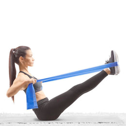 Banda Elástica Yoga Pilates Ejercicio 1,5 MTS Azul