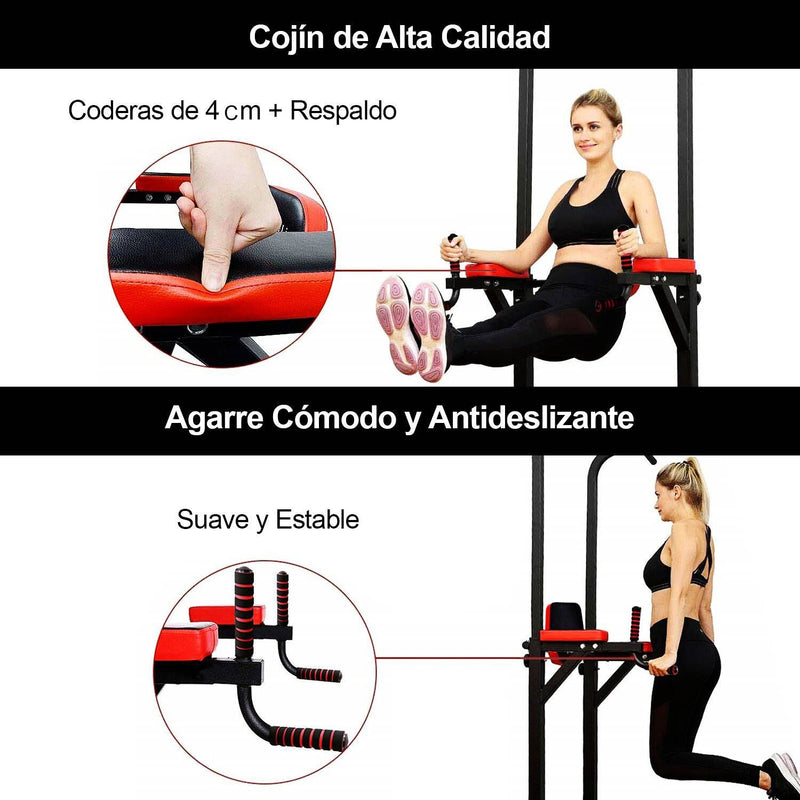 Barras Multifuncional Gimnasio Máquinas Abdominales 7 Niveles Altura