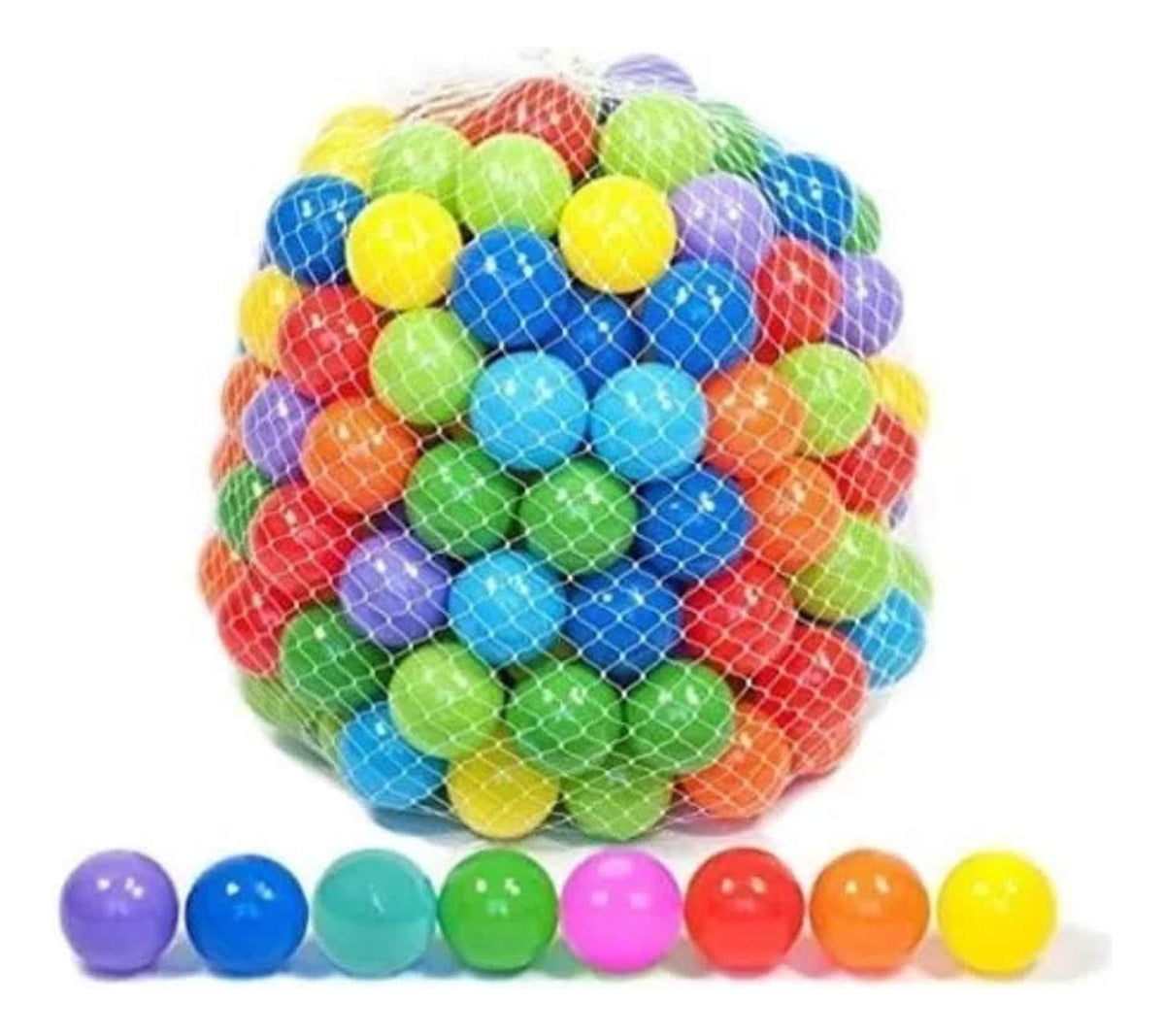 Pack 100 Pelotas Plásticas Piscina Infantil Multicolor