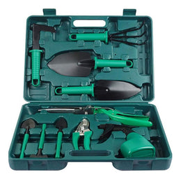 Kit Herramientas Jardinería Acero Rastrillo Tijera Podar
