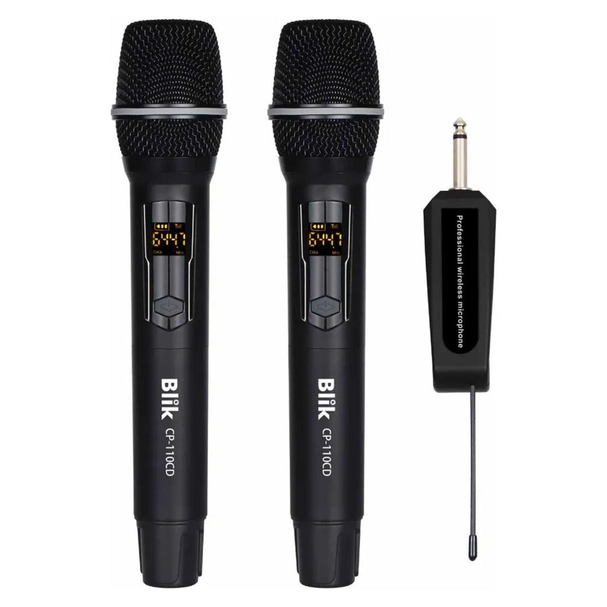 Pack 2 Micrófonos Blik Inalámbricos Receptor Karaoke