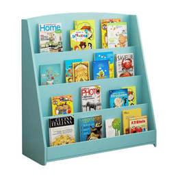 Estante Librero Niños Madera 4 Niveles 80x30x88 CM Azul