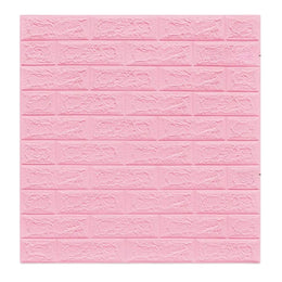 Pack 10 Pegatinas Pared Espuma 3D 70x77 CM Rosa