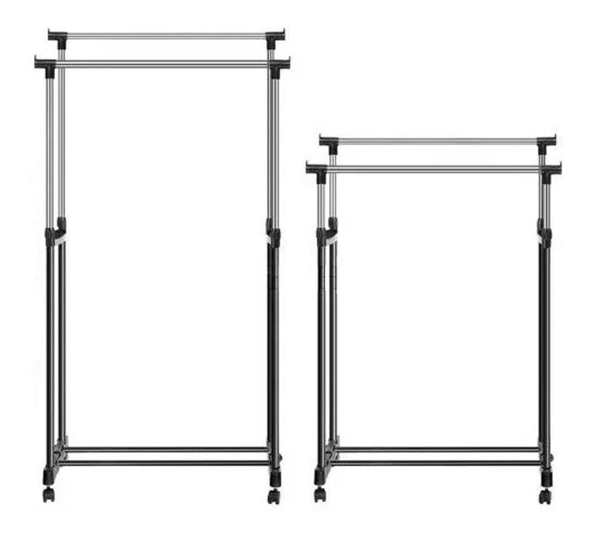 Perchero Doble Organizador Colgador Ruedas