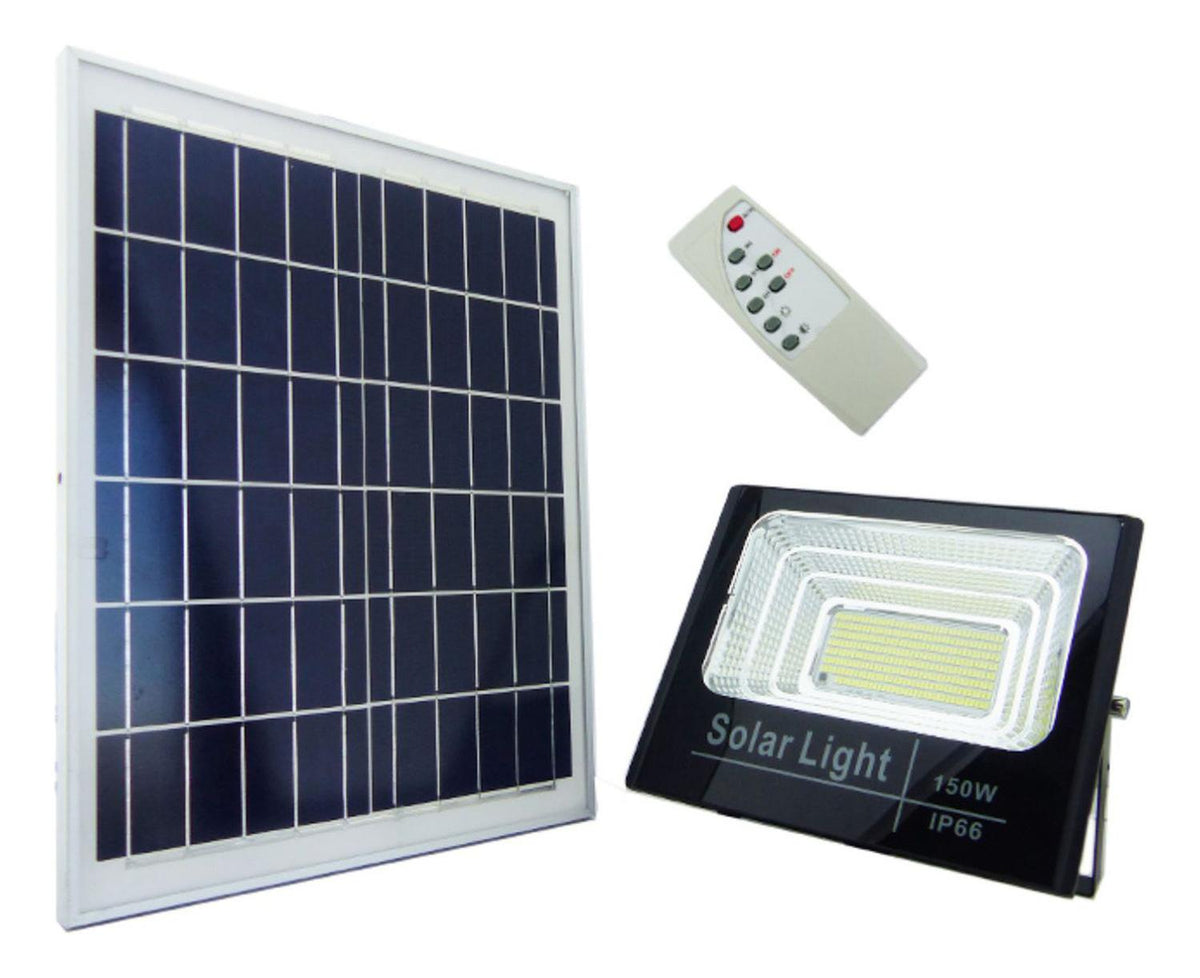 Foco Solar 300 LED 150 Watt Panel Solar Control Remoto