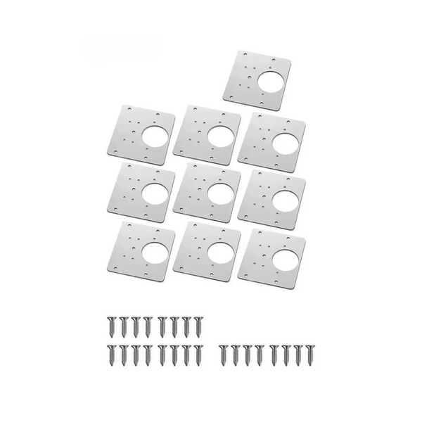 Set 10 Placas Reparación Bisagra Puerta Armario Mueble