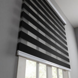 Cortina Roller Dúo Zebra Negra 140x220 CM