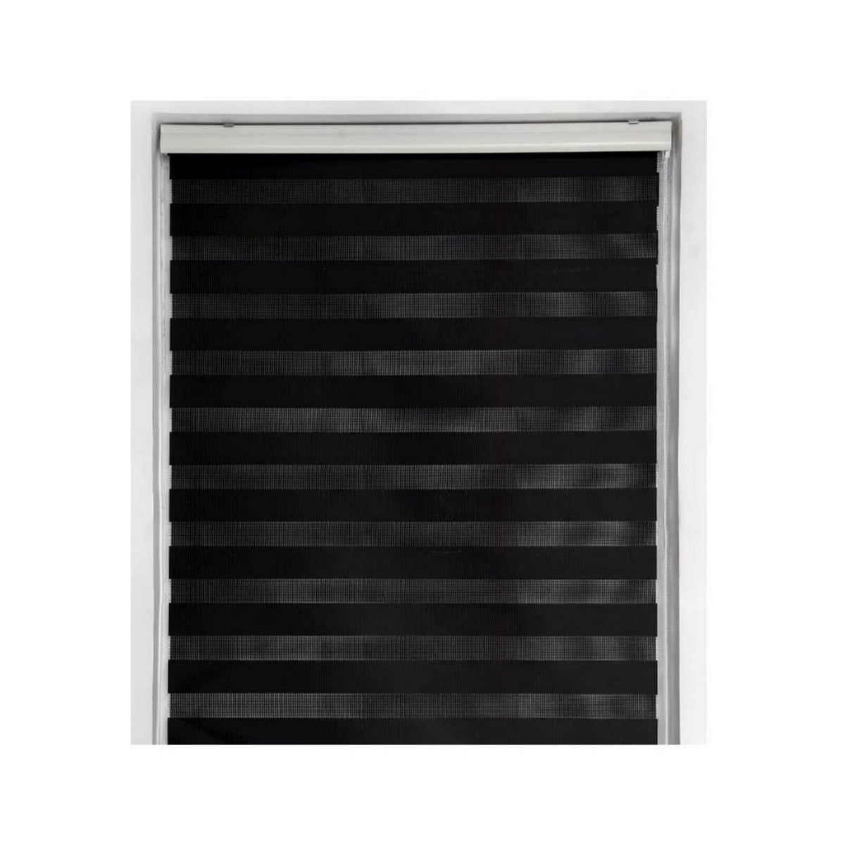 Cortina Roller Dúo Zebra Negra 150x220 CM