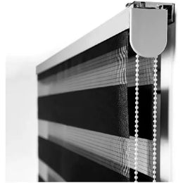Cortina Roller Dúo Zebra Negra 150x220 CM