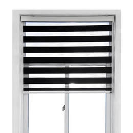 Cortina Roller Dúo Zebra Negra 160x220 CM