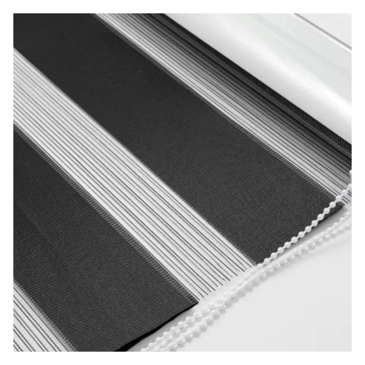 Cortina Roller Dúo Zebra Negra 160x220 CM