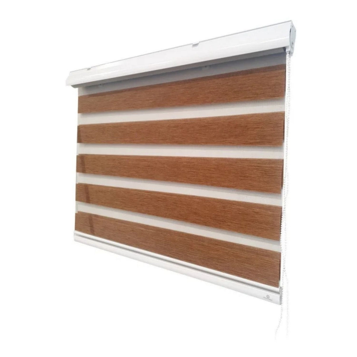 Cortina Roller Dúo Madera Café 90x220 CM