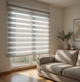 Cortina Roller Persiana Dúo Gris 120x120 CM
