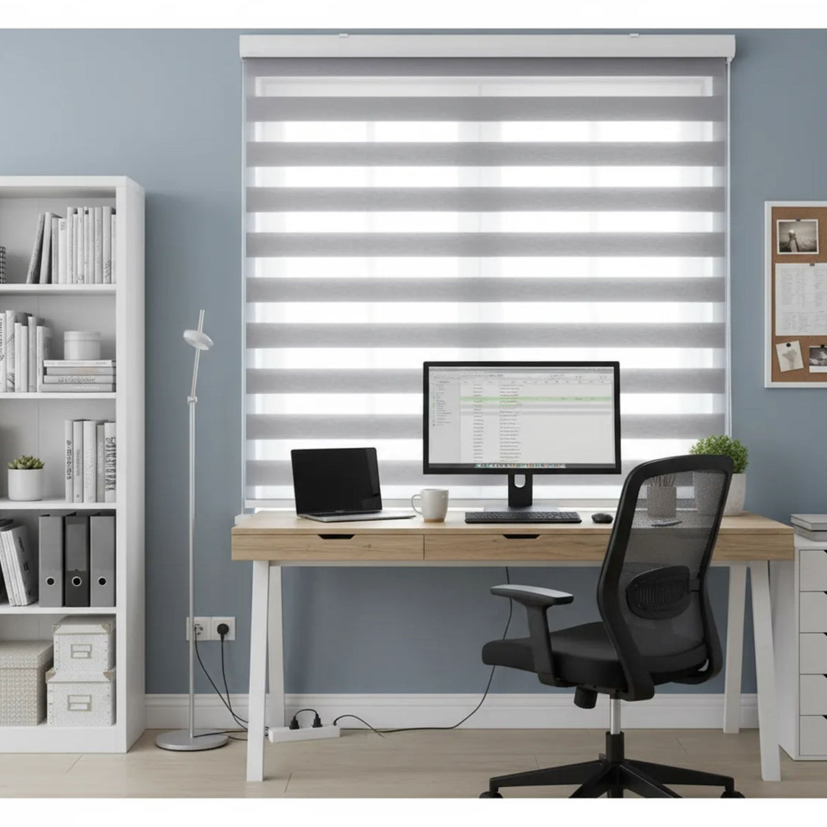 Cortina Roller Persiana Dúo Gris 200x220 CM