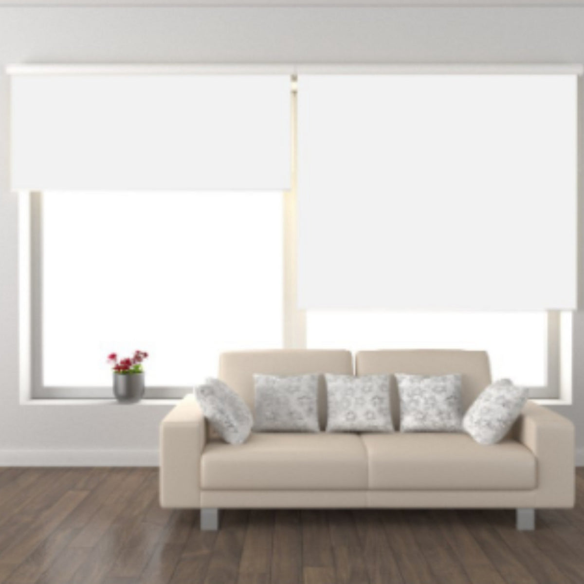 Cortina Roller Black Out Blanco 105x240 CM