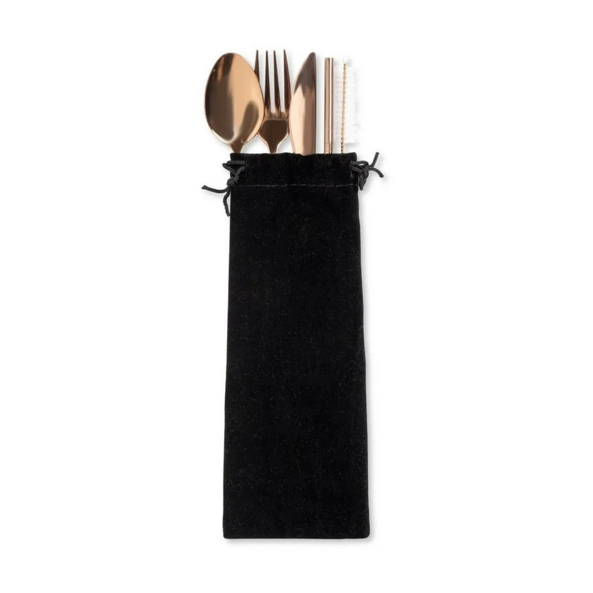 Set 5 Cubiertos Acero Inoxidable Malesh Cobre