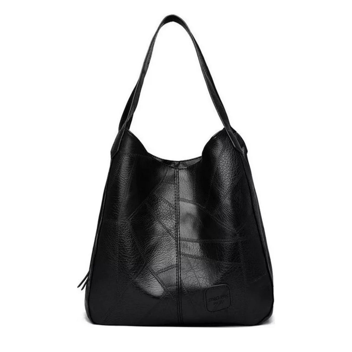 Cartera Bolso Negro Ecocuero 33x32x12 CM