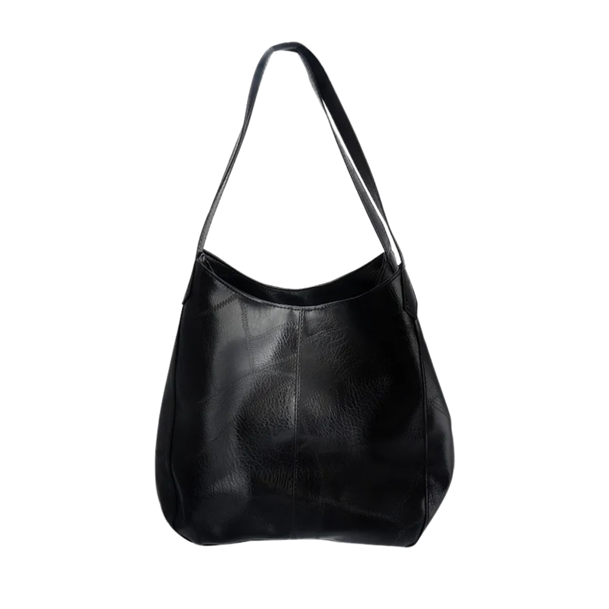 Cartera Bolso Negro Ecocuero 33x32x12 CM