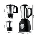 Licuadora 3 En 1 Vaso Metal 1,5 LT 350 W Potencia Negro