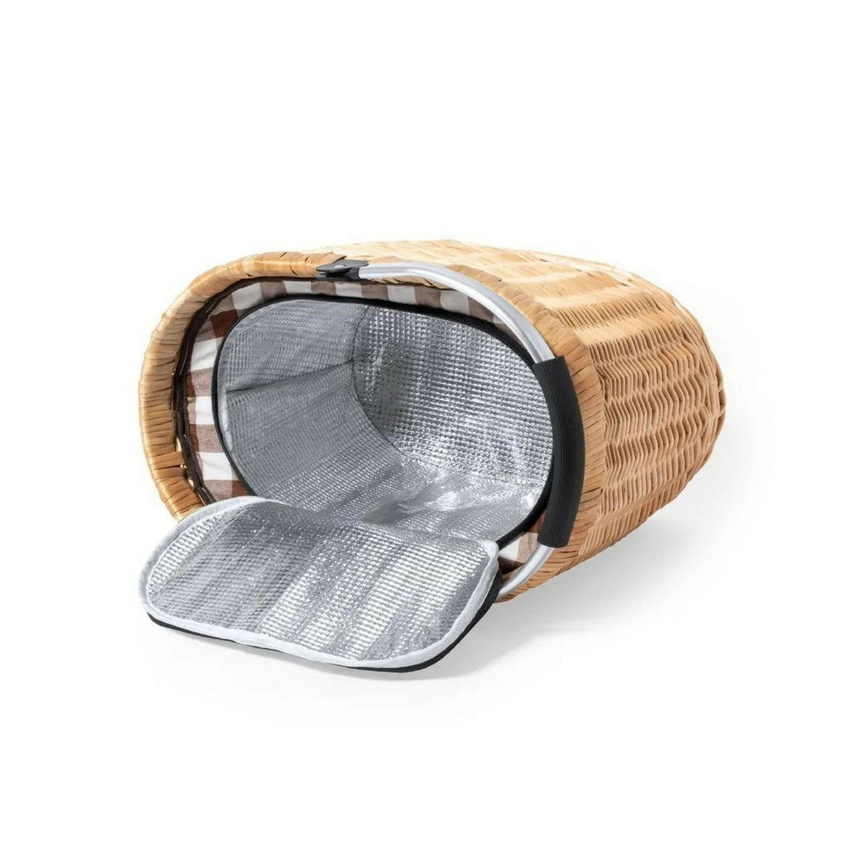 Cesta Canasto Cooler Mimbre Aluminio 41x31x27 CM Halbax
